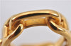 Authentic HERMES Scarf Ring Chaine d'Ancre Chain Design Gold Tone 8900F