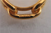 Authentic HERMES Scarf Ring Chaine d'Ancre Chain Design Gold Tone 8900F