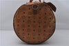 Authentic MCM Visetos Leather Vintage 2Way Travel Boston Bag Brown 8902D