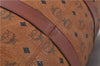 Authentic MCM Visetos Leather Vintage 2Way Travel Boston Bag Brown 8902D