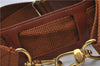 Authentic MCM Visetos Leather Vintage 2Way Travel Boston Bag Brown 8902D