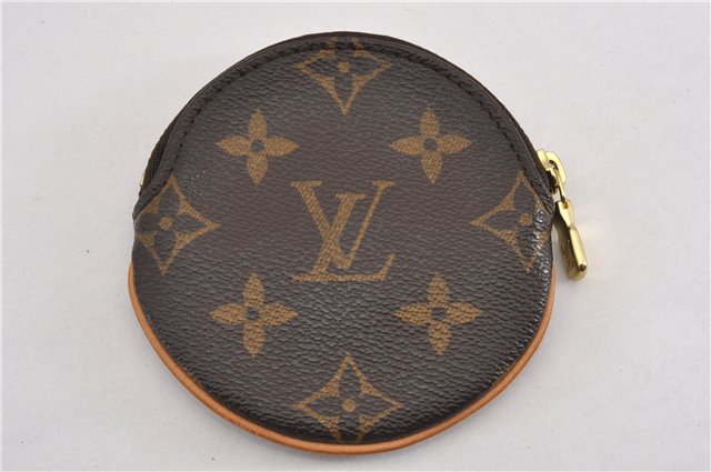 Authentic Louis Vuitton Monogram Porte Monnaie Rond Coin Purse M61926 LV 8902F