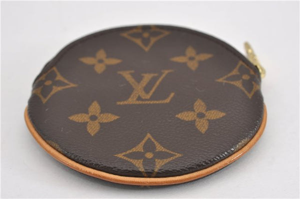 Authentic Louis Vuitton Monogram Porte Monnaie Rond Coin Purse M61926 LV 8902F