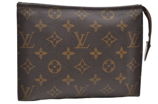 Auth Louis Vuitton Monogram Poche Toilette 19 Cosmetics Pouch M47544 Junk 8903D