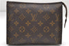 Auth Louis Vuitton Monogram Poche Toilette 19 Cosmetics Pouch M47544 Junk 8903D