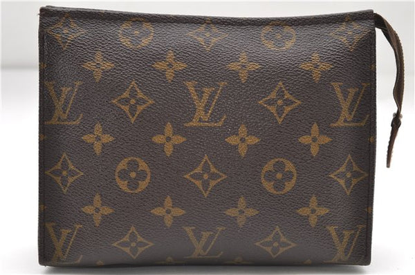 Auth Louis Vuitton Monogram Poche Toilette 19 Cosmetics Pouch M47544 Junk 8903D