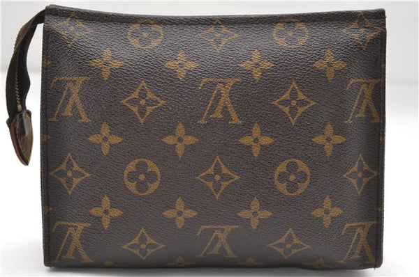 Auth Louis Vuitton Monogram Poche Toilette 19 Cosmetics Pouch M47544 Junk 8903D