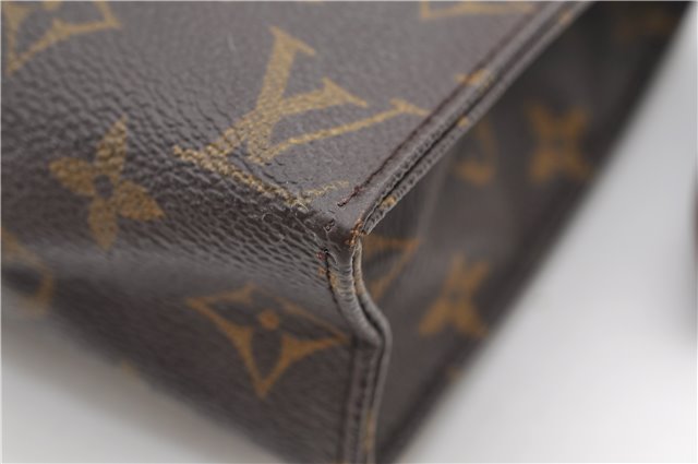 Auth Louis Vuitton Monogram Poche Toilette 19 Cosmetics Pouch M47544 Junk 8903D