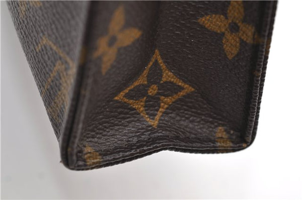 Auth Louis Vuitton Monogram Poche Toilette 19 Cosmetics Pouch M47544 Junk 8903D