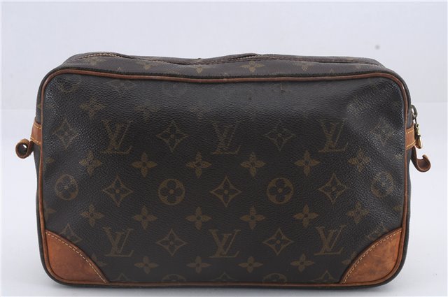 Authentic Louis Vuitton Monogram Compiegne 28 Clutch Hand Bag M51845 LV 8904D
