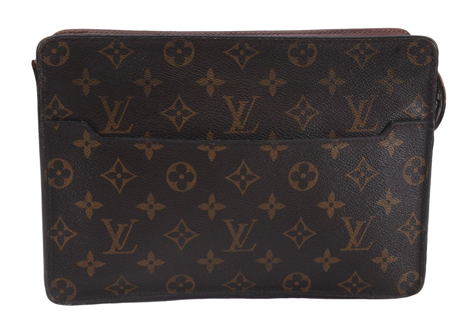 Authentic Louis Vuitton Monogram Pochette Homme Clutch Hand Bag M51795 LV 8905D