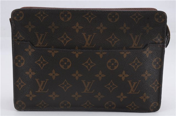 Authentic Louis Vuitton Monogram Pochette Homme Clutch Hand Bag M51795 LV 8905D