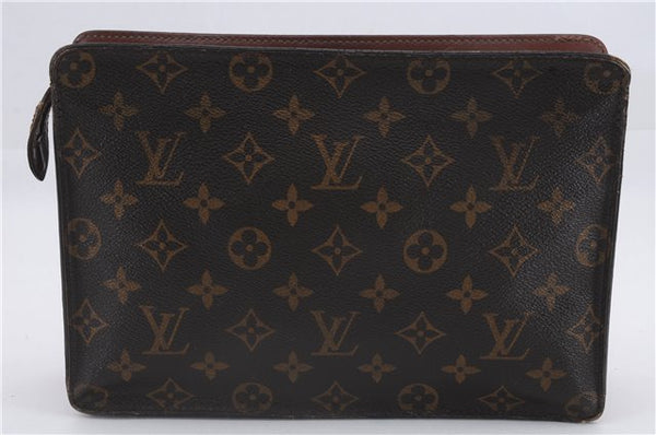 Authentic Louis Vuitton Monogram Pochette Homme Clutch Hand Bag M51795 LV 8905D