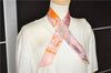 Authentic HERMES Twilly Scarf "Caleche Mors et Bouteilles" Silk Pink 8905F