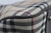 Authentic BURBERRY Nova Check 2Way Travel Boston Bag Nylon Leather Beige 8907D