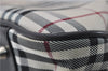 Authentic BURBERRY Nova Check 2Way Travel Boston Bag Nylon Leather Beige 8907D