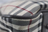 Authentic BURBERRY Nova Check 2Way Travel Boston Bag Nylon Leather Beige 8907D