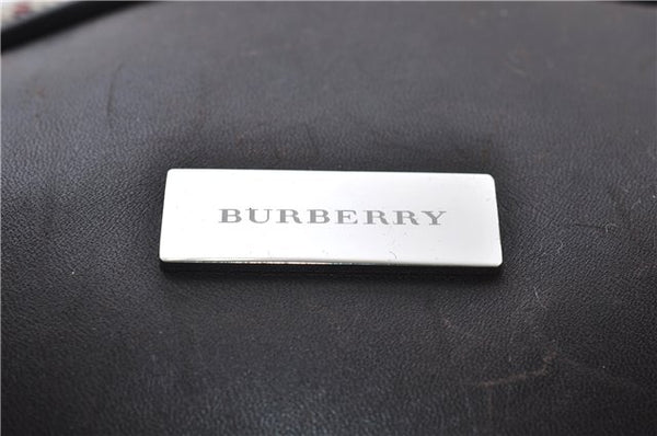 Authentic BURBERRY Nova Check 2Way Travel Boston Bag Nylon Leather Beige 8907D
