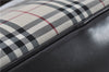 Authentic BURBERRY Nova Check 2Way Travel Boston Bag Nylon Leather Beige 8907D