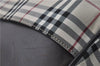 Authentic BURBERRY Nova Check 2Way Travel Boston Bag Nylon Leather Beige 8907D