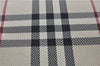 Authentic BURBERRY Nova Check 2Way Travel Boston Bag Nylon Leather Beige 8907D