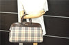 Authentic BURBERRY Nova Check 2Way Travel Boston Bag Nylon Leather Beige 8907D