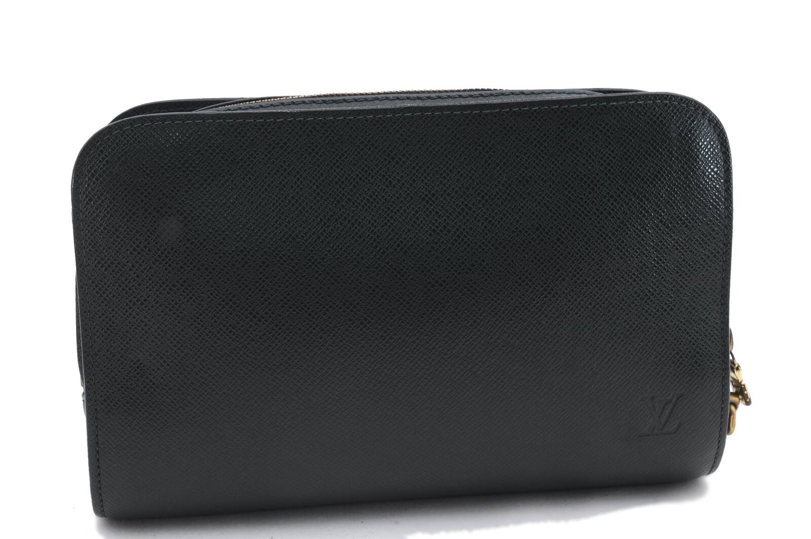 Authentic LOUIS VUITTON Taiga Baikal Clutch Bag Green M30184 LV 8908B