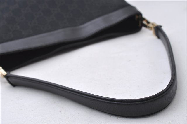 Authentic GUCCI Shoulder Hand Bag Purse GG Canvas Leather 0014231 Black 8909C