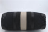 Authentic GUCCI Sherry Line Hand Bag Purse GG Canvas Leather 0000851 Black 8911C