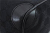 Authentic GUCCI Sherry Line Hand Bag Purse GG Canvas Leather 0000851 Black 8911C