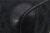 Authentic GUCCI Sherry Line Hand Bag Purse GG Canvas Leather 0000851 Black 8911C