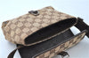 Authentic GUCCI Waist Body Bag Purse Canvas Leather 92543 Brown 8911D