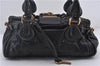 Authentic Chloe Paddington Leather Shoulder Hand Bag Black 8913D