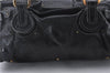 Authentic Chloe Paddington Leather Shoulder Hand Bag Black 8913D