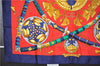 Authentic HERMES Carre 90 Scarf "Princes DU Soleil Levant" Silk Navy 8913F