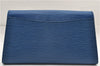 Authentic Louis Vuitton Epi Arts Deco Clutch Bag Blue M52635 LV 8914D