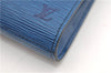 Authentic Louis Vuitton Epi Arts Deco Clutch Bag Blue M52635 LV 8914D