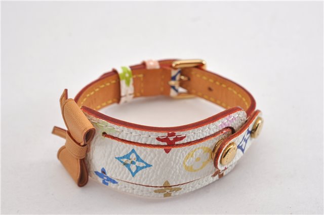 Auth Louis Vuitton Monogram Multicolor Bracelet Porto Address M92594 White 8914F