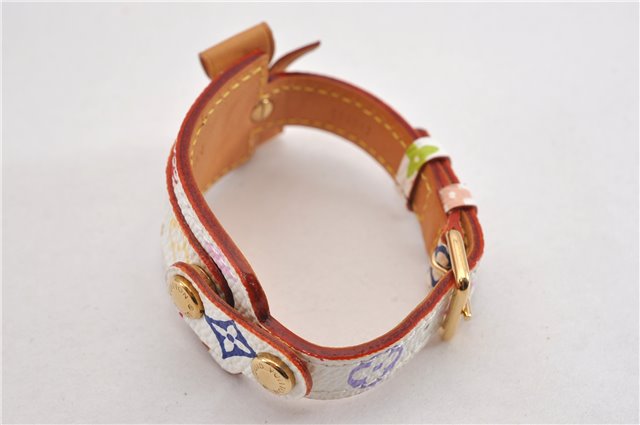 Auth Louis Vuitton Monogram Multicolor Bracelet Porto Address M92594 White 8914F