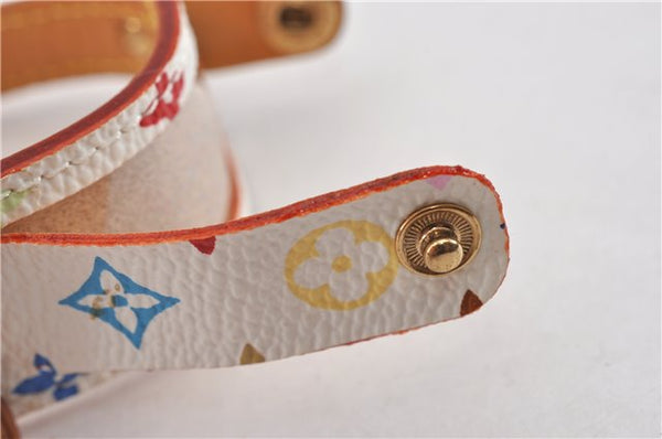 Auth Louis Vuitton Monogram Multicolor Bracelet Porto Address M92594 White 8914F