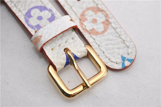 Auth Louis Vuitton Monogram Multicolor Bracelet Porto Address M92594 White 8914F