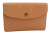 Authentic Louis Vuitton Epi Montaigne 20 Clutch Bag Light Brown LV 8915D