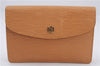 Authentic Louis Vuitton Epi Montaigne 20 Clutch Bag Light Brown LV 8915D
