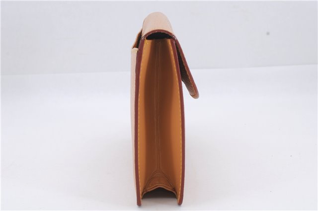 Authentic Louis Vuitton Epi Montaigne 20 Clutch Bag Light Brown LV 8915D