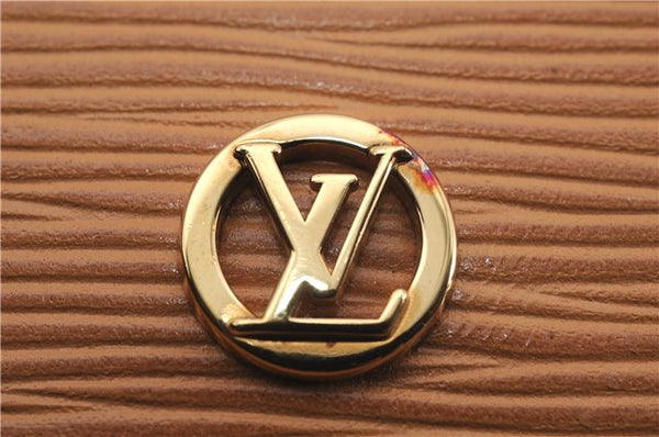 Authentic Louis Vuitton Epi Montaigne 20 Clutch Bag Light Brown LV 8915D