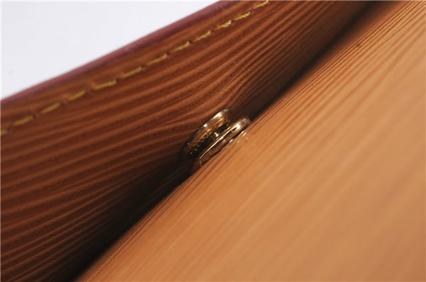 Authentic Louis Vuitton Epi Montaigne 20 Clutch Bag Light Brown LV 8915D