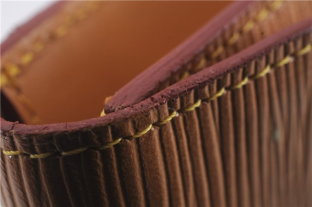 Authentic Louis Vuitton Epi Montaigne 20 Clutch Bag Light Brown LV 8915D