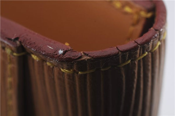 Authentic Louis Vuitton Epi Montaigne 20 Clutch Bag Light Brown LV 8915D