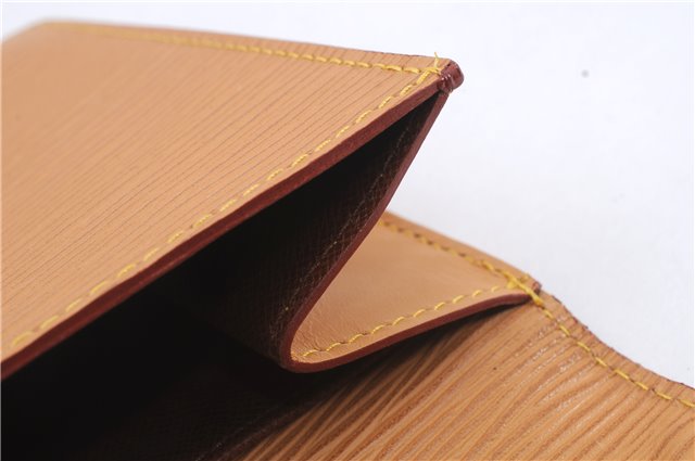 Authentic Louis Vuitton Epi Montaigne 20 Clutch Bag Light Brown LV 8915D