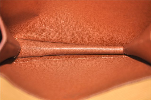 Authentic Louis Vuitton Epi Montaigne 20 Clutch Bag Light Brown LV 8915D